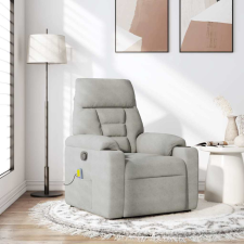 vidaXL világosszürke mikroszálas szövet dönthető masszázsfotel (4015571) masszázsfotel