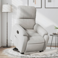 vidaXL világosszürke mikroszálas szövet elektromos álló dönthető fotel bútor