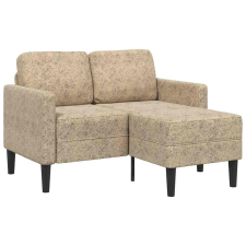 vidaXL világosszürke műbőr 2 üléses kanapé L-alakú kanapéval 125 cm (4107089) bútor