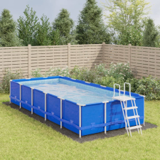 vidaXL világosszürke poliészter geotextília medencealátét 750 x 370 cm medence kiegészítő