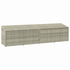 vidaXL Világosszürke polyrattan kerti tárolóláda 220x50x58 cm kerti tárolás