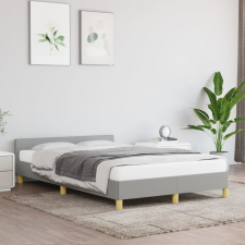 vidaXL világosszürke szövet ágykeret fejtámlával 120 x 200 cm ágy és ágykellék