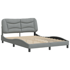 vidaXL világosszürke szövet ágykeret fejtámlával 120 x 200 cm (3207758) ágy és ágykellék