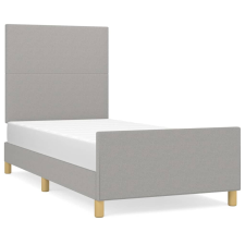 vidaXL világosszürke szövet ágykeret fejtámlával 80 x 200 cm (3124847) ágy és ágykellék