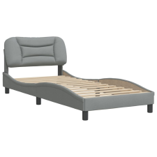 vidaXL világosszürke szövet ágykeret fejtámlával 80 x 200 cm (3207730) ágy és ágykellék