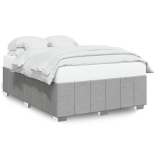 vidaXL világosszürke szövet ágykeret matrac nélkül 140 x 190 cm (3284832) ágy és ágykellék