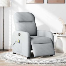 vidaXL világosszürke szövet dönthető elektromos masszázsfotel (3302962) masszázsfotel