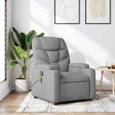 vidaXL világosszürke szövet dönthető masszázsfotel masszázsfotel