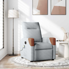 vidaXL világosszürke szövet dönthető masszázsfotel masszázsfotel