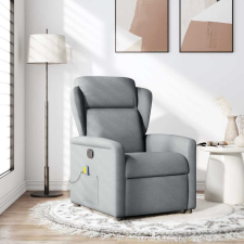 vidaXL világosszürke szövet dönthető masszázsfotel (4015586) masszázsfotel
