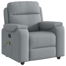 vidaXL világosszürke szövet dönthető masszázsfotel (4015690) masszázsfotel