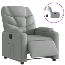 vidaXL világosszürke szövet elektromos dönthető fotel (3204572) bútor