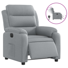 vidaXL világosszürke szövet elektromos dönthető fotel (3204956) bútor