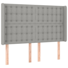 vidaXL világosszürke szövet fejtámla szárnyakkal 147x16x118/128 cm (3120012) ágy és ágykellék