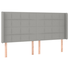 vidaXL világosszürke szövet fejtámla szárnyakkal 183x16x118/128 cm (3119594) ágy és ágykellék