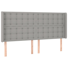 vidaXL világosszürke szövet fejtámla szárnyakkal 183x16x118/128 cm (3120028) ágy és ágykellék