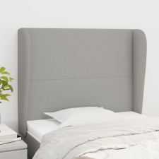 vidaXL világosszürke szövet fejtámla szárnyakkal 93 x 23 x 118/128 cm ágy és ágykellék