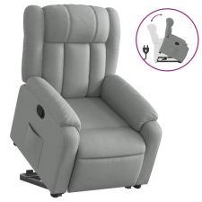 vidaXL világosszürke szövet felállást segítő dönthető fotel (3205316) bútor