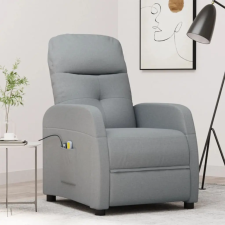 vidaXL világosszürke szövet felállást segítő masszázsfotel masszázsfotel