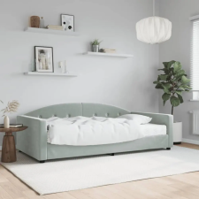 vidaXL Világosszürke szövet kanapéágy matraccal 100 x 200 cm ágy és ágykellék