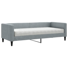 vidaXL világosszürke szövet kanapéágy matraccal 80 x 200 cm (3196555) ágy és ágykellék