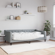 vidaXL világosszürke szövet kanapéágy matraccal 90 x 190 cm ágy és ágykellék