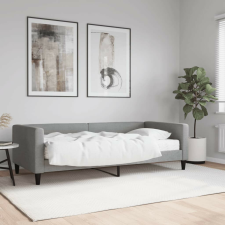 vidaXL világosszürke szövet kanapéágy matraccal 90 x 190 cm bútor