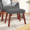 vidaXL világosszürke szövet lábzsámoly 45 x 29,5 x 39 cm