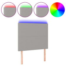 vidaXL világosszürke szövet LED-es fejtámla 100x5x118/128 cm (3122134) ágy és ágykellék