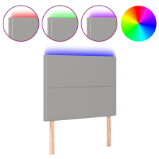vidaXL világosszürke szövet LED-es fejtámla 100x5x118/128 cm (3122274) ágy és ágykellék