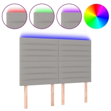 vidaXL világosszürke szövet LED-es fejtámla 144x5x118/128 cm (3122562) ágy és ágykellék