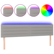 vidaXL világosszürke szövet LED-es fejtámla 160x5x78/88 cm (3121758) ágy és ágykellék