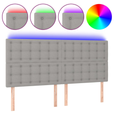 vidaXL világosszürke szövet LED-es fejtámla 180x5x118/128 cm (3122872) ágy és ágykellék