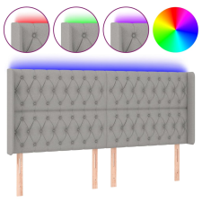 vidaXL világosszürke szövet LED-es fejtámla 183x16x118/128 cm (3124398) ágy és ágykellék