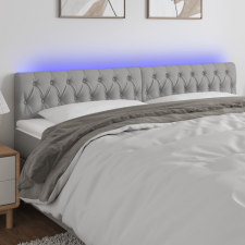 vidaXL világosszürke szövet LED-es fejtámla 200x7x78/88 cm ágy és ágykellék