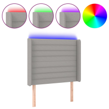 vidaXL világosszürke szövet LED-es fejtámla 83x16x118/128 cm (3124162) ágy és ágykellék