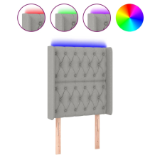 vidaXL világosszürke szövet LED-es fejtámla 83x16x118/128 cm (3124358) ágy és ágykellék