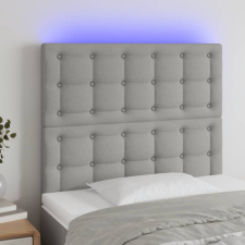 vidaXL világosszürke szövet LED-es fejtámla 90x5x118/128 cm ágy és ágykellék