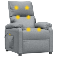 vidaXL világosszürke szövet masszázsfotel (348469) masszázsfotel
