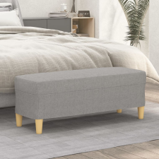 vidaXL világosszürke szövet pad 100 x 35 x 41 cm bútor