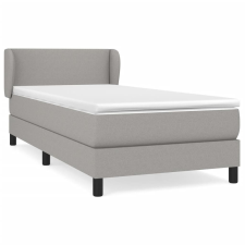 vidaXL világosszürke szövet rugós ágy matraccal 100 x 200 cm (3126061) ágy és ágykellék