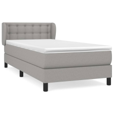 vidaXL világosszürke szövet rugós ágy matraccal 100 x 200 cm (3126541) ágy és ágykellék