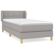 vidaXL világosszürke szövet rugós ágy matraccal 100 x 200 cm (3126781) ágy és ágykellék