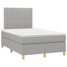 vidaXL világosszürke szövet rugós ágy matraccal 120 x 190 cm ágy és ágykellék
