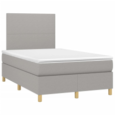 vidaXL világosszürke szövet rugós ágy matraccal 120 x 190 cm ágy és ágykellék