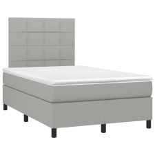 vidaXL világosszürke szövet rugós ágy matraccal 120 x 190 cm ágy és ágykellék