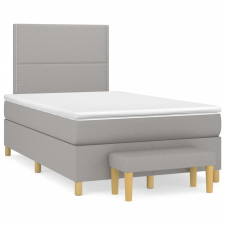 vidaXL világosszürke szövet rugós ágy matraccal 120 x 190 cm ágy és ágykellék