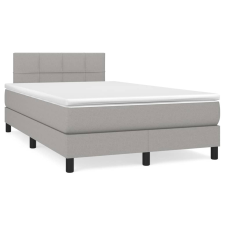 vidaXL világosszürke szövet rugós ágy matraccal 120 x 190 cm ágy és ágykellék