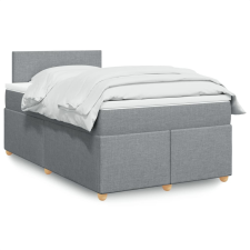 vidaXL világosszürke szövet rugós ágy matraccal 120 x 190 cm ágy és ágykellék