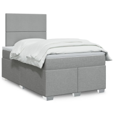 vidaXL világosszürke szövet rugós ágy matraccal 120 x 200 cm ágy és ágykellék